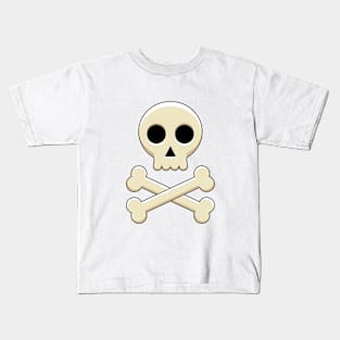 Skull with Bones Kids T-Shirt